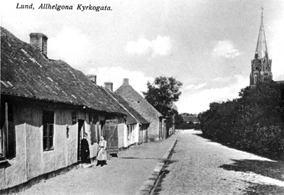 Allhelgona Kyrkogata nära 1900